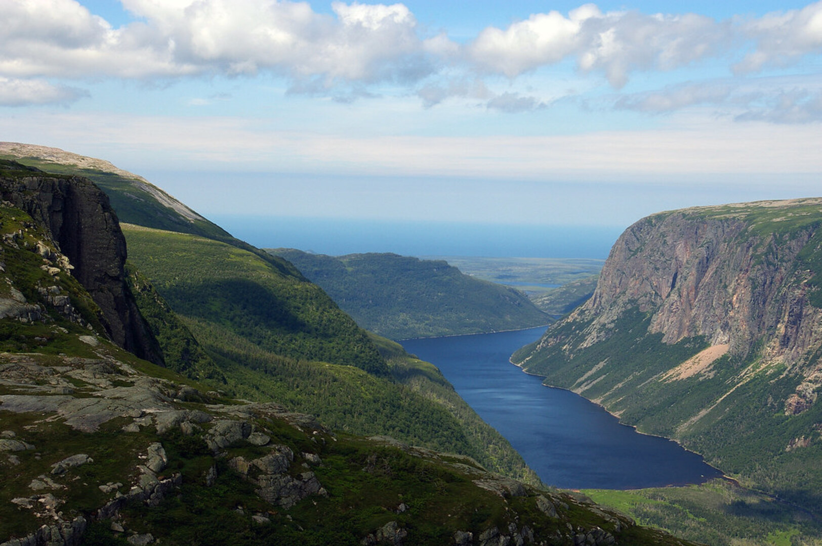Hiking in Newfoundland near Gros Morne